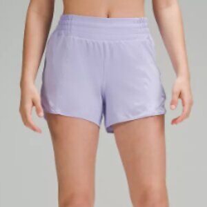 lululemon Hotty Hot High Rise Shorts 4" Lilac Smoke